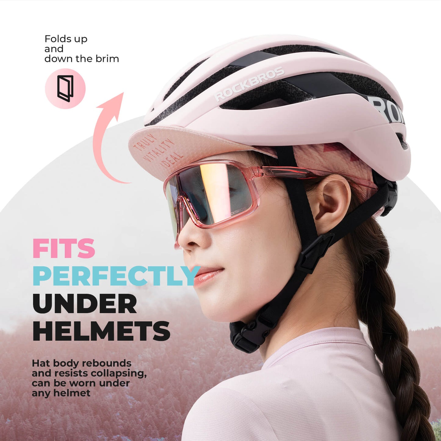 TVI lightweight cycling cap designed to be worn under a helmet, offering sun protection, sweat absorption, and all-day comfort.