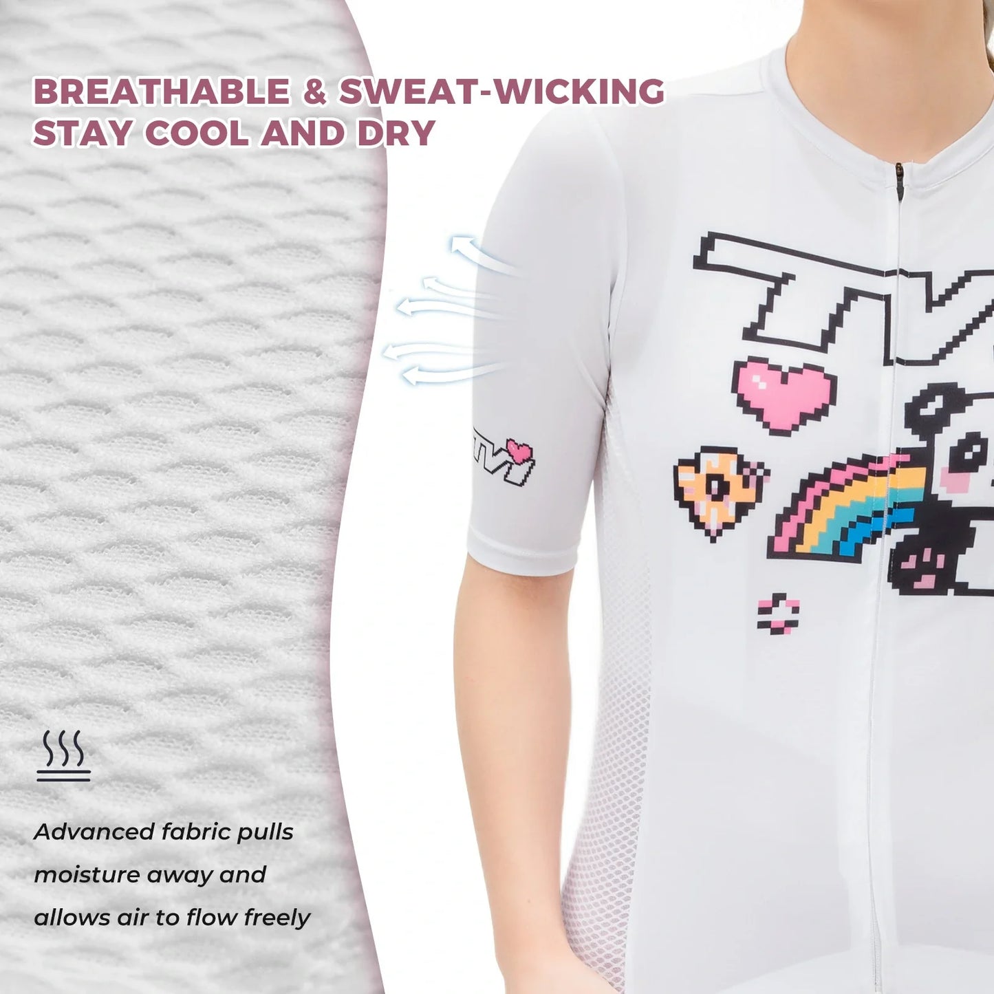 ROCKBROS ademend licht fietsshirt dames korte mouw voor zomerritten#kleur_mintgroen#maat_m