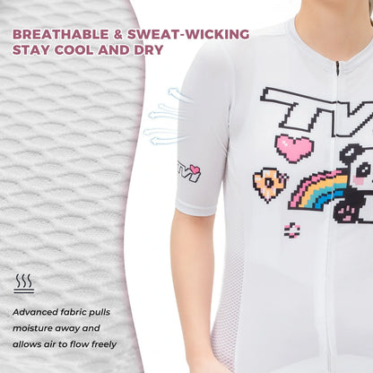 ROCKBROS ademend licht fietsshirt dames korte mouw voor zomerritten#kleur_mintgroen#maat_m