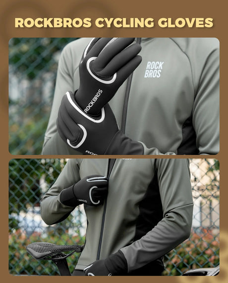 Unisex winter fietshandschoenen met touchscreen en grip