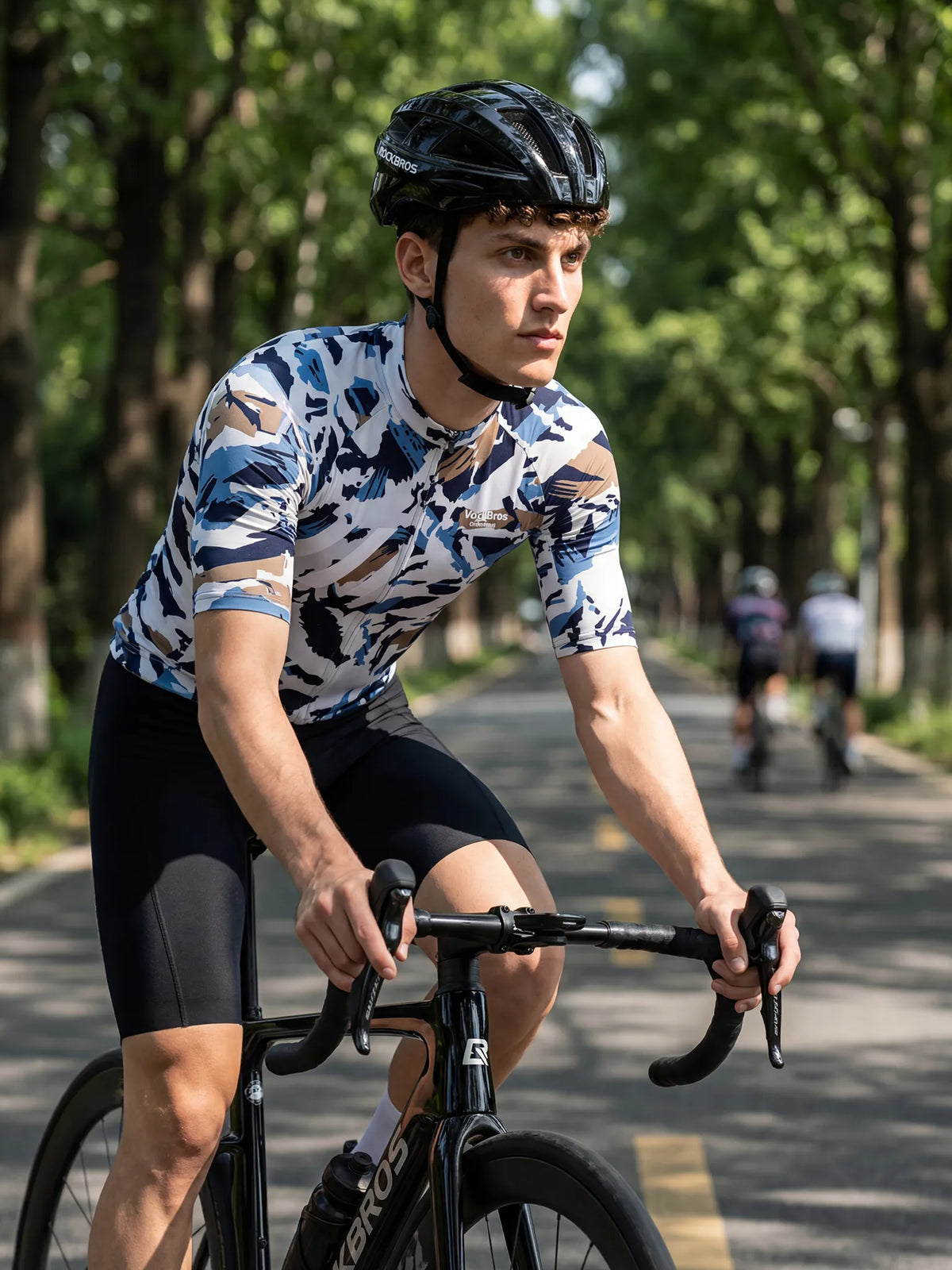 ROCKBROS heren fietsshirt Urban Camo ademend wielershirt Brush Leaf Camo