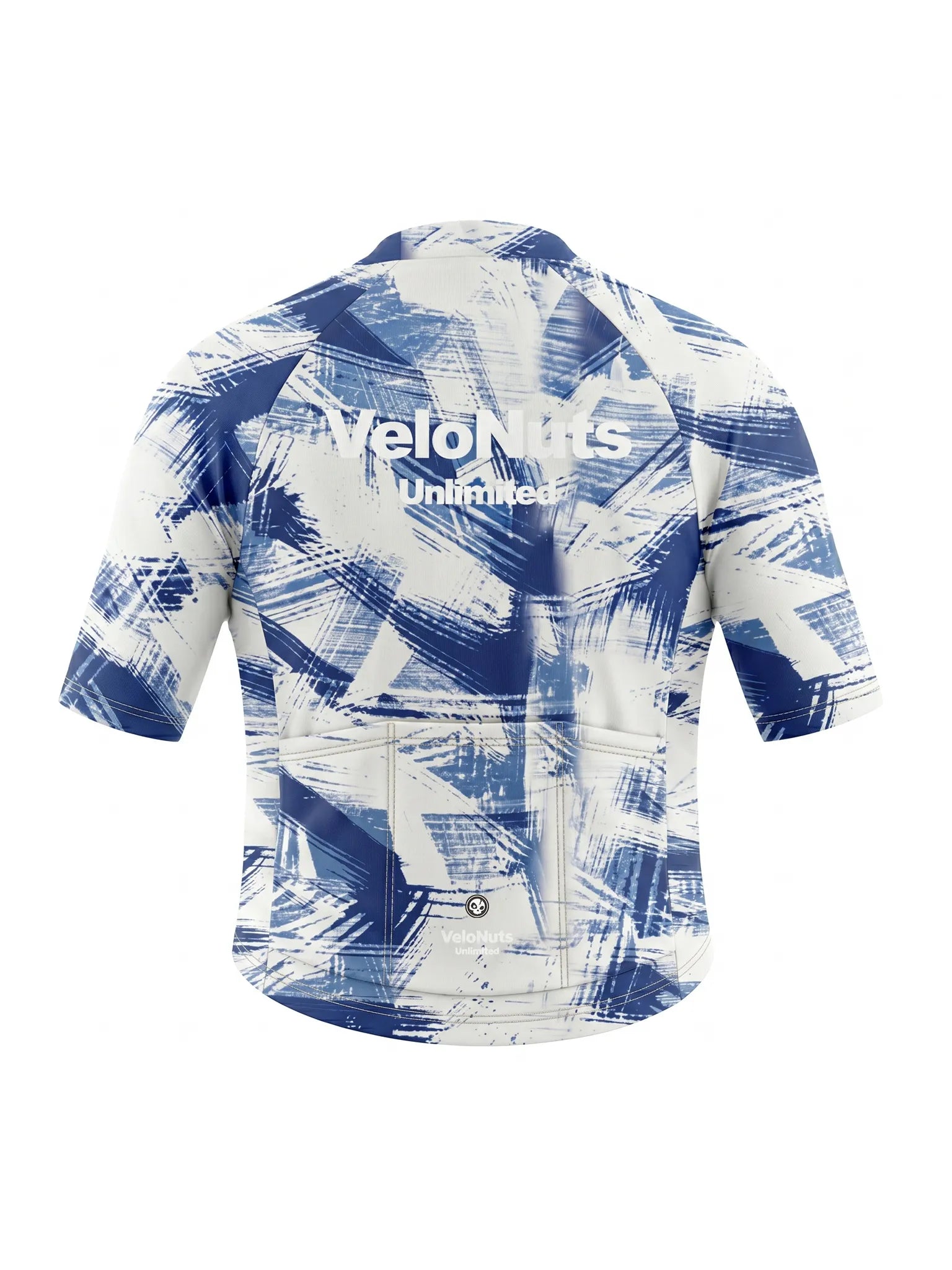 ROCKBROS heren fietsshirt Ink Burst ademend wielershirt Cobalt Strokes