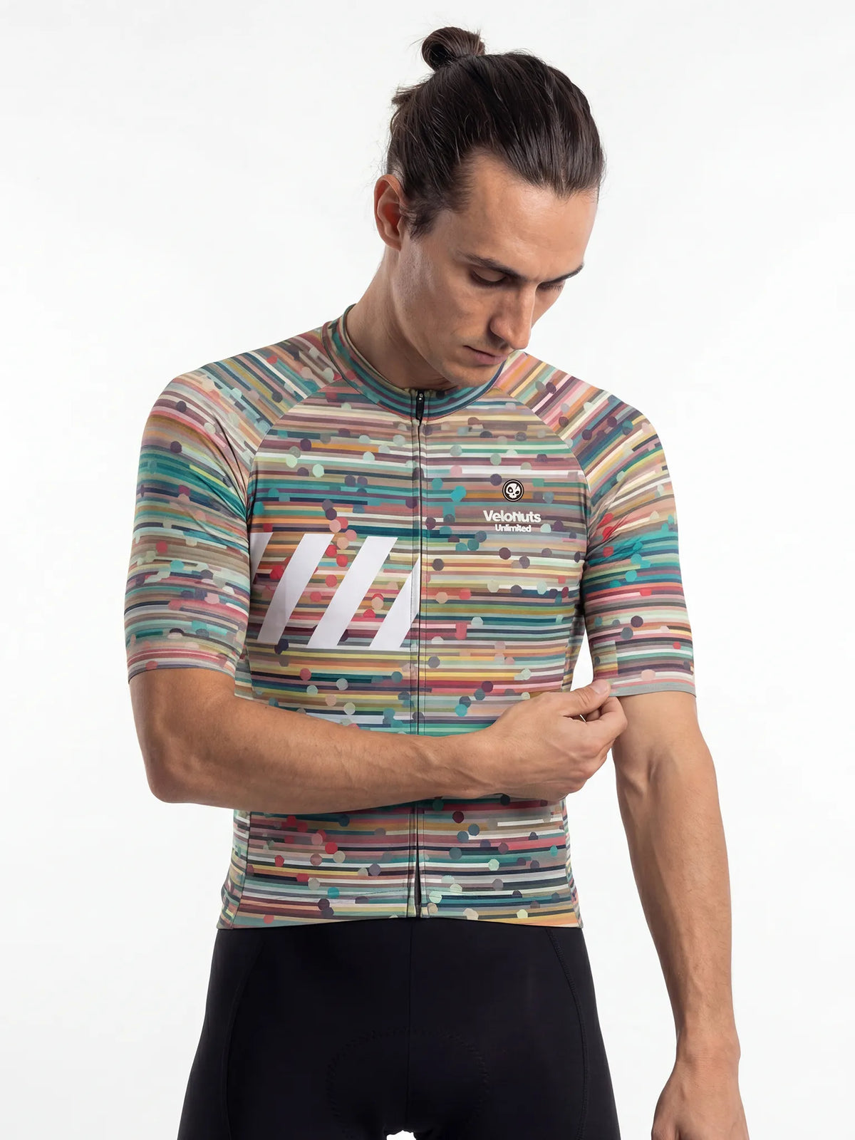 ROCKBROS heren fietsshirt Retro Signal ademend wielershirt Confetti Stripe
