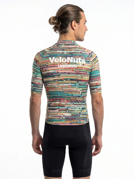ROCKBROS heren fietsshirt Retro Signal ademend wielershirt Confetti Stripe
