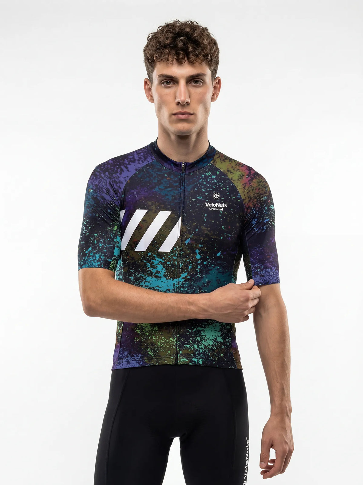 ROCKBROS heren fietsshirt Ink Burst ademend wielershirt Cosmic Spray