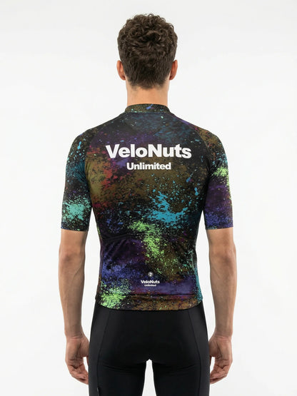 ROCKBROS heren fietsshirt Ink Burst ademend wielershirt Cosmic Spray