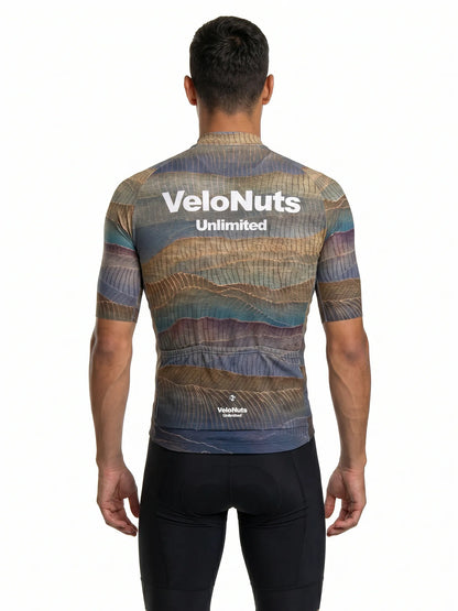 ROCKBROS heren fietsshirt Terrain Blocks ademend wielershirt Desert Contour
