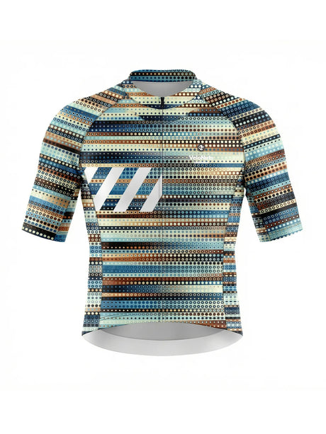 ROCKBROS heren fietsshirt Retro Signal ademend wielershirt Dotwave Stripe