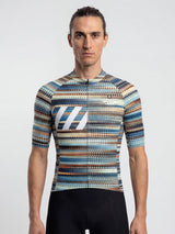 ROCKBROS heren fietsshirt Retro Signal ademend wielershirt Dotwave Stripe