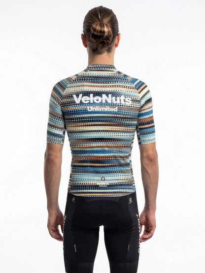 ROCKBROS heren fietsshirt Retro Signal ademend wielershirt Dotwave Stripe