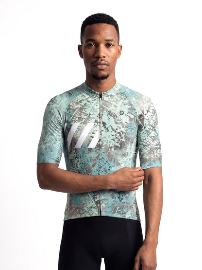 ROCKBROS heren fietsshirt Urban Camo ademend wielershirt Frost Scratch Camo