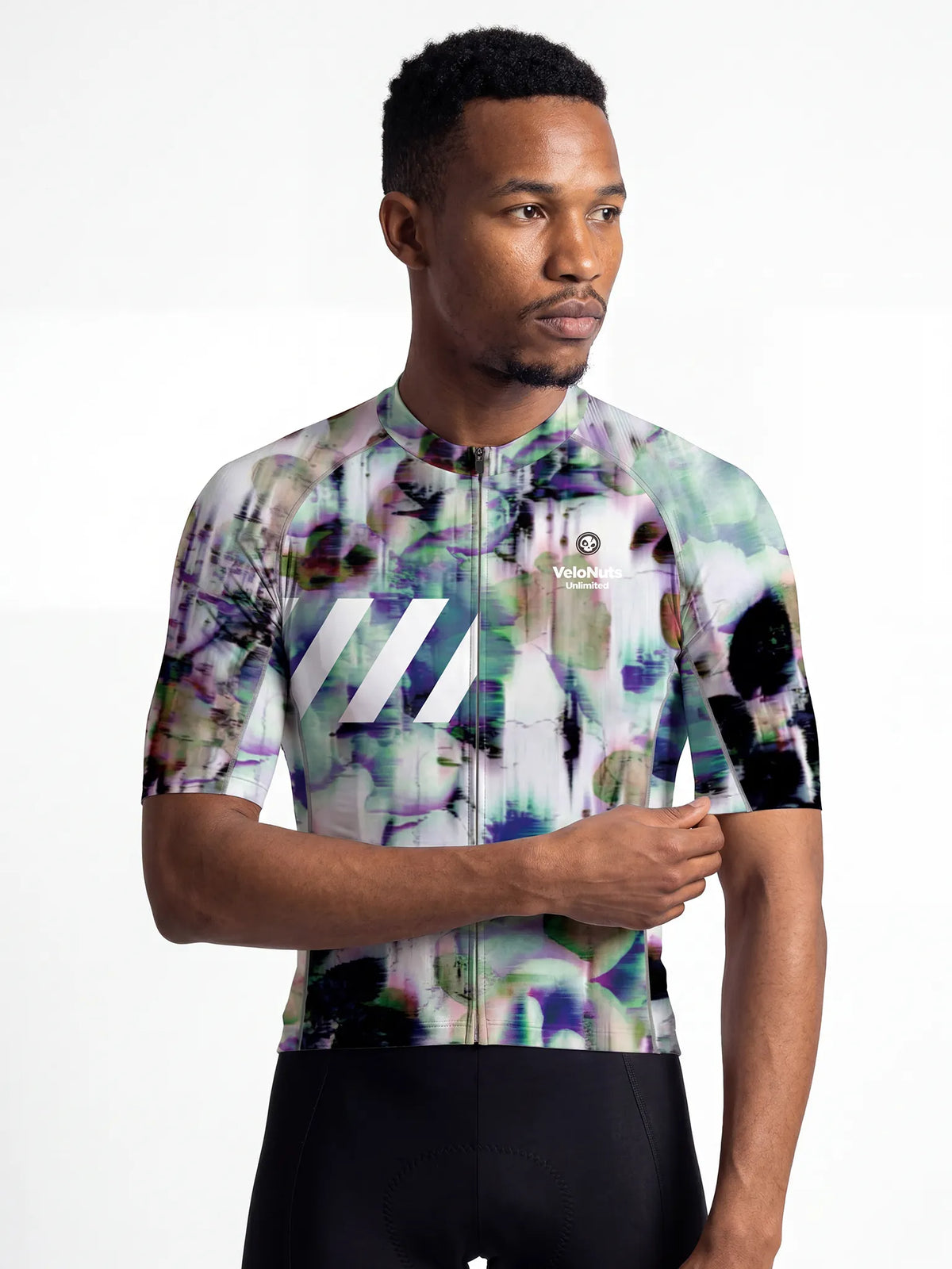 ROCKBROS heren fietsshirt Biolume Garden ademend wielershirt Glitch Bloom