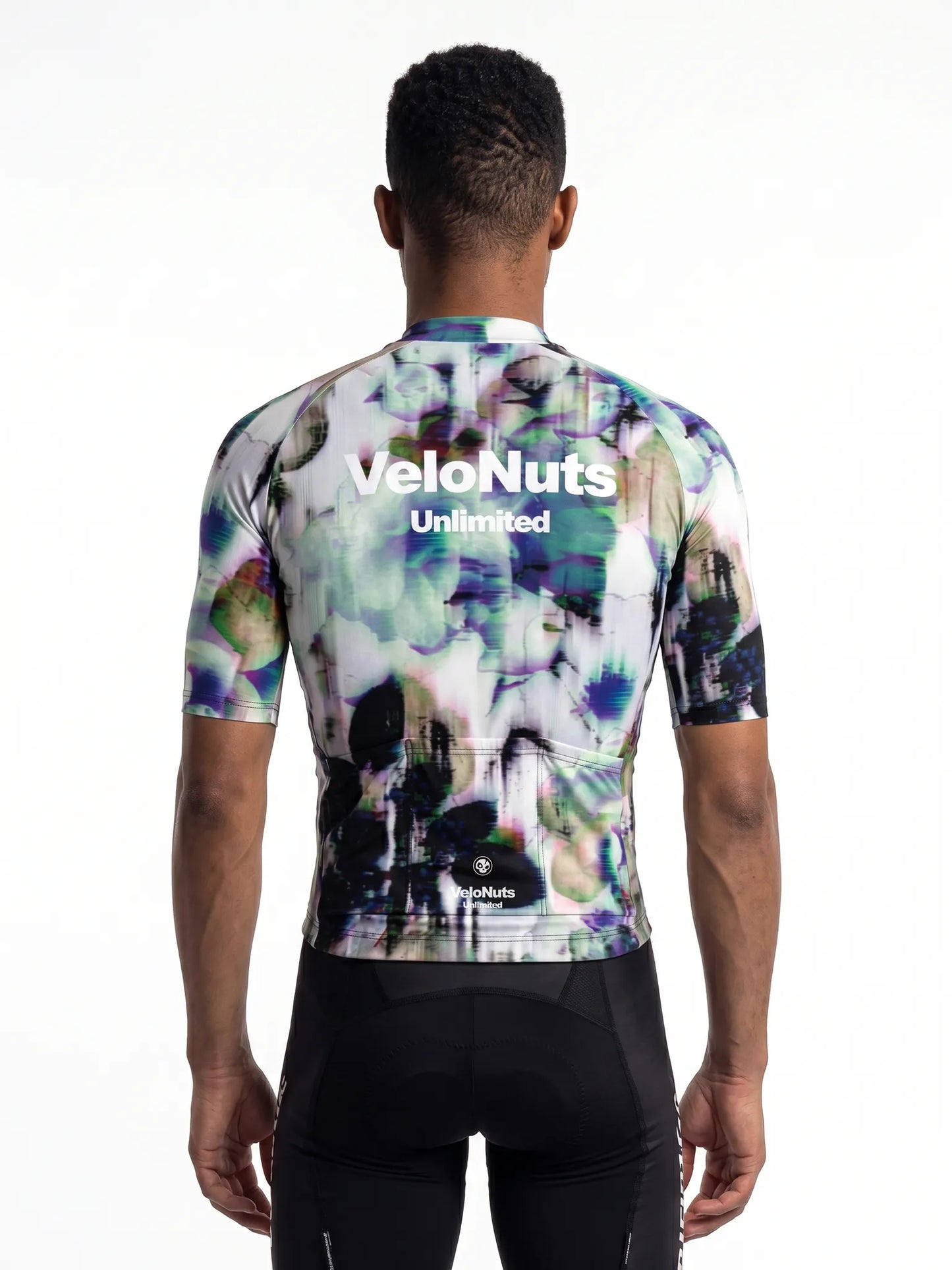 ROCKBROS heren fietsshirt Biolume Garden ademend wielershirt Glitch Bloom
