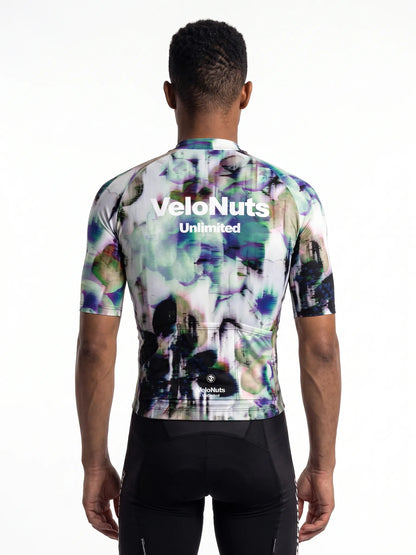 ROCKBROS heren fietsshirt Biolume Garden ademend wielershirt Glitch Bloom