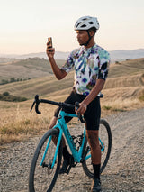ROCKBROS heren fietsshirt Biolume Garden ademend wielershirt Glitch Bloom