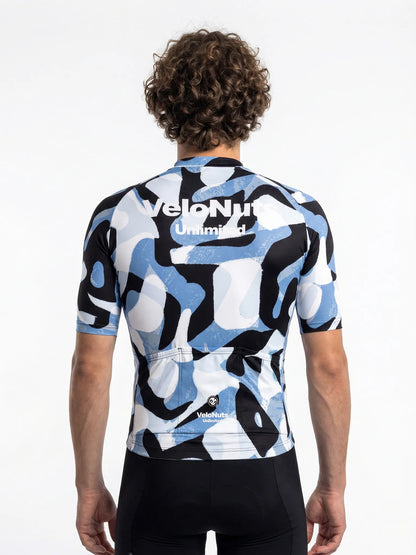 ROCKBROS heren fietsshirt Urban Camo ademend wielershirt Ink Blob Camo