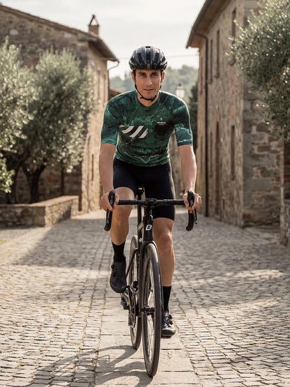 ROCKBROS heren fietsshirt Liquid Terrain ademend wielershirt Emerald Vein