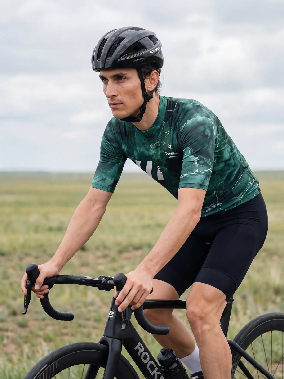 ROCKBROS heren fietsshirt Liquid Terrain ademend wielershirt Emerald Vein