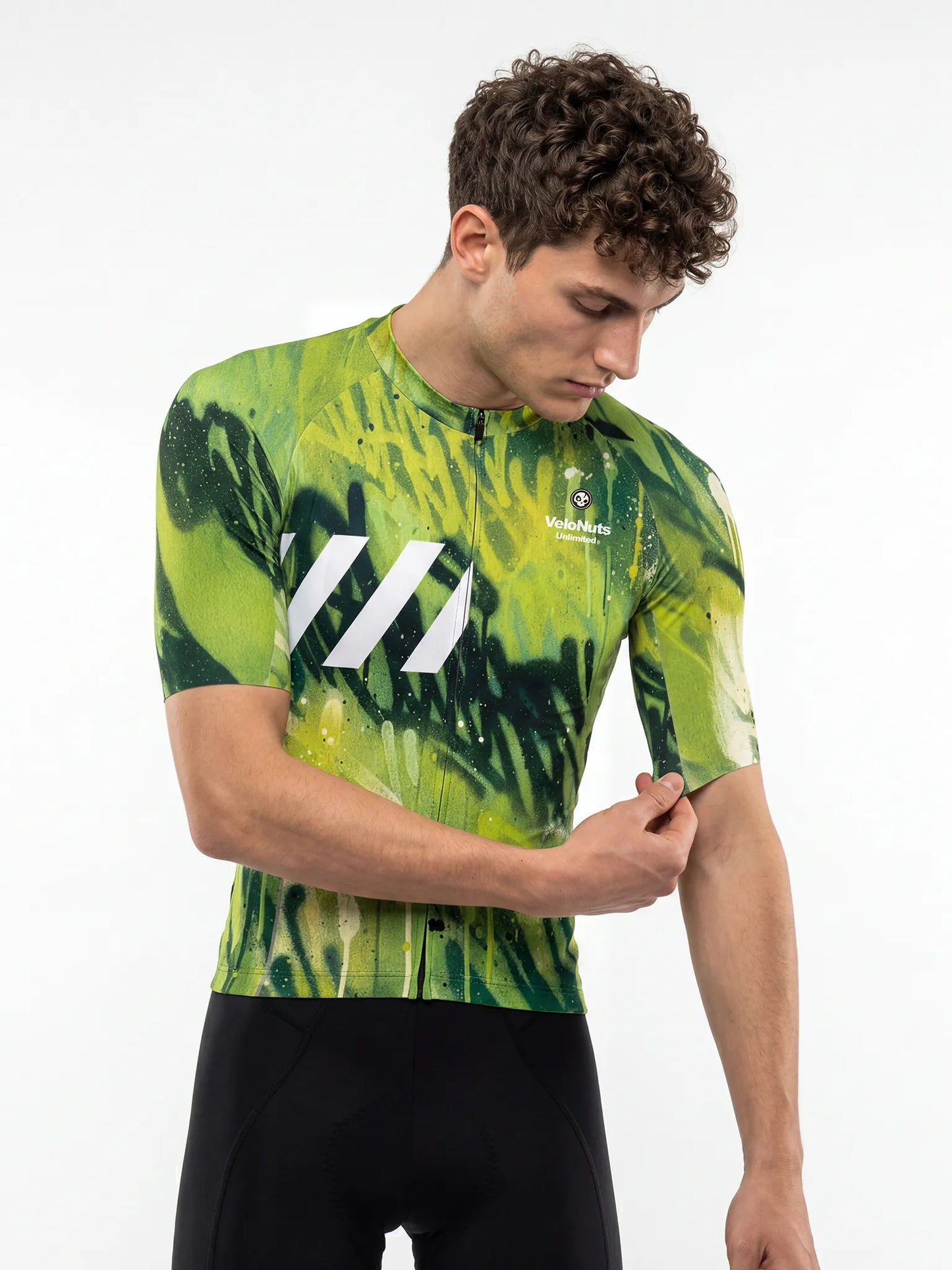 ROCKBROS heren fietsshirt Street Graffiti ademend wielershirt Lime Tag