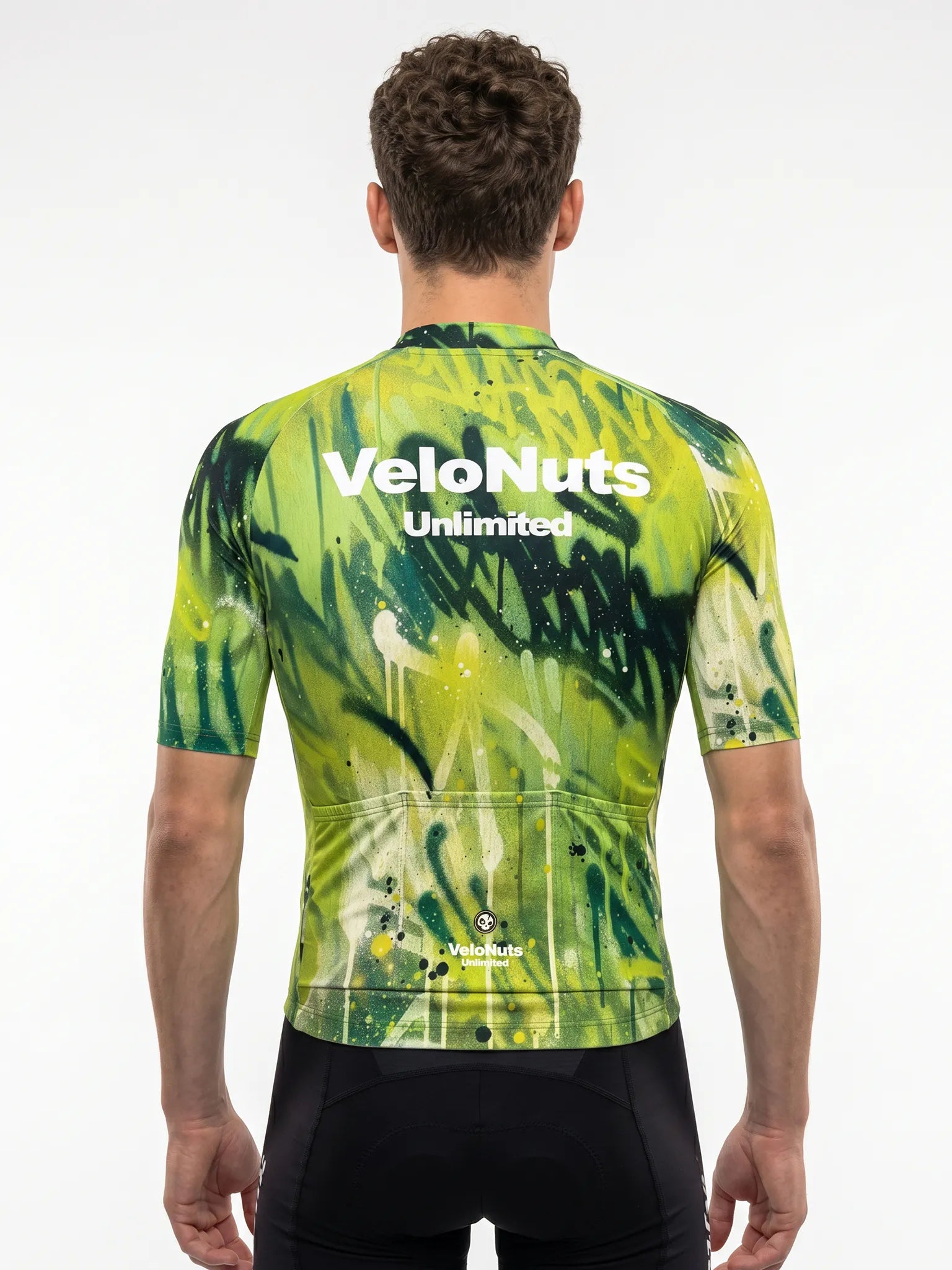 ROCKBROS heren fietsshirt Street Graffiti ademend wielershirt Lime Tag