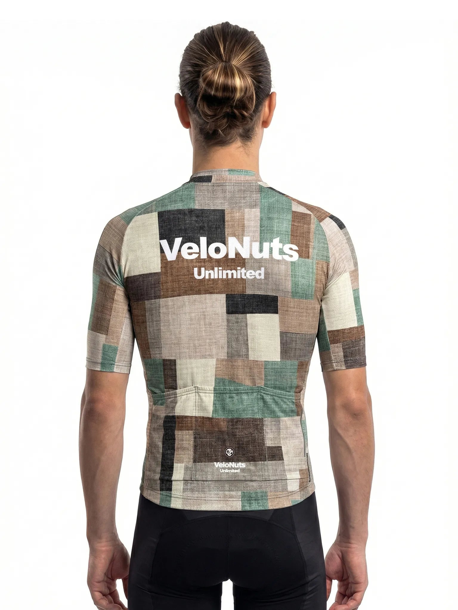 ROCKBROS heren fietsshirt Terrain Blocks ademend wielershirt Linen Patchwork