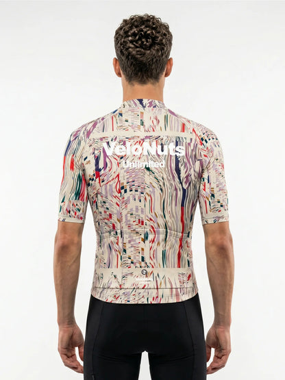 ROCKBROS heren fietsshirt Neon Condense ademend wielershirt Magenta Noise