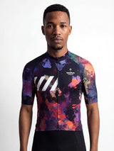 ROCKBROS heren fietsshirt Wild Garden ademend wielershirt Midnight Petals