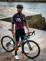 ROCKBROS heren fietsshirt Wild Garden ademend wielershirt Midnight Petals