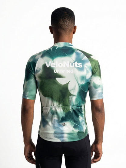 ROCKBROS heren fietsshirt Wild Garden ademend wielershirt Mist Leaf Canopy