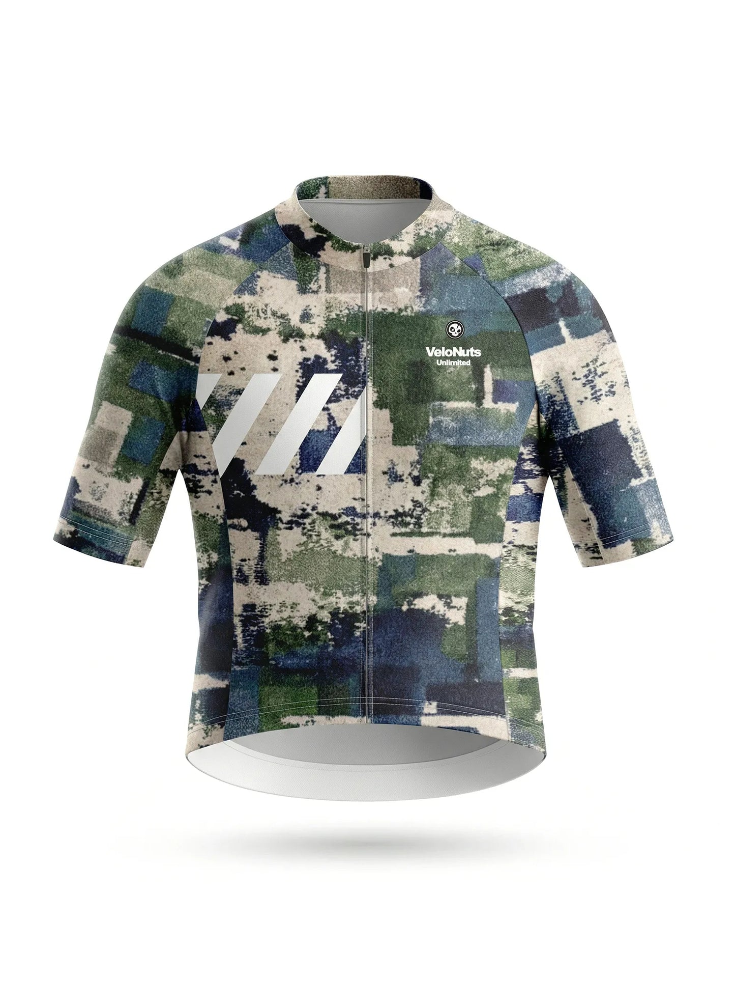 ROCKBROS heren fietsshirt Terrain Blocks ademend wielershirt Moss Stone Blocks