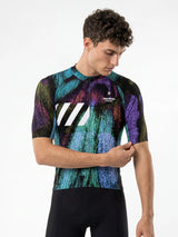 ROCKBROS heren fietsshirt Street Graffiti ademend wielershirt Neon Chalk