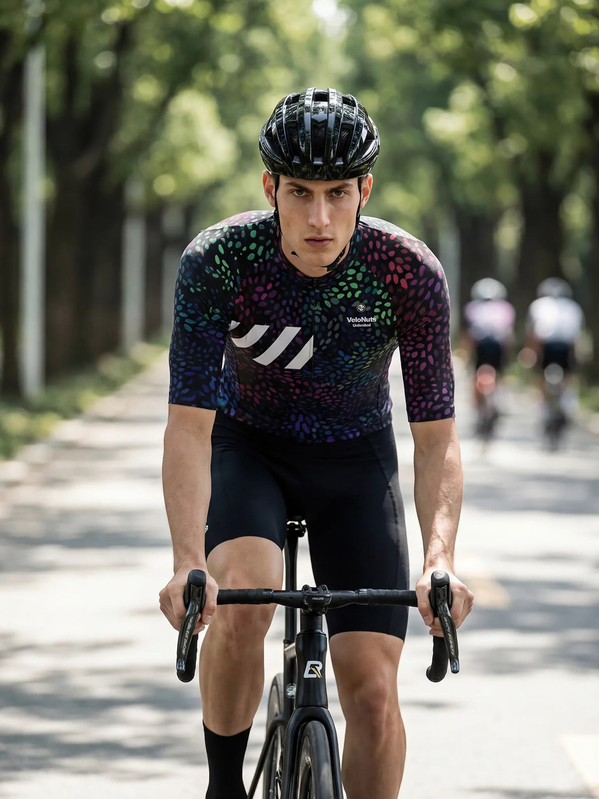 ROCKBROS heren fietsshirt Biolume Garden ademend wielershirt Neon Seed Burst