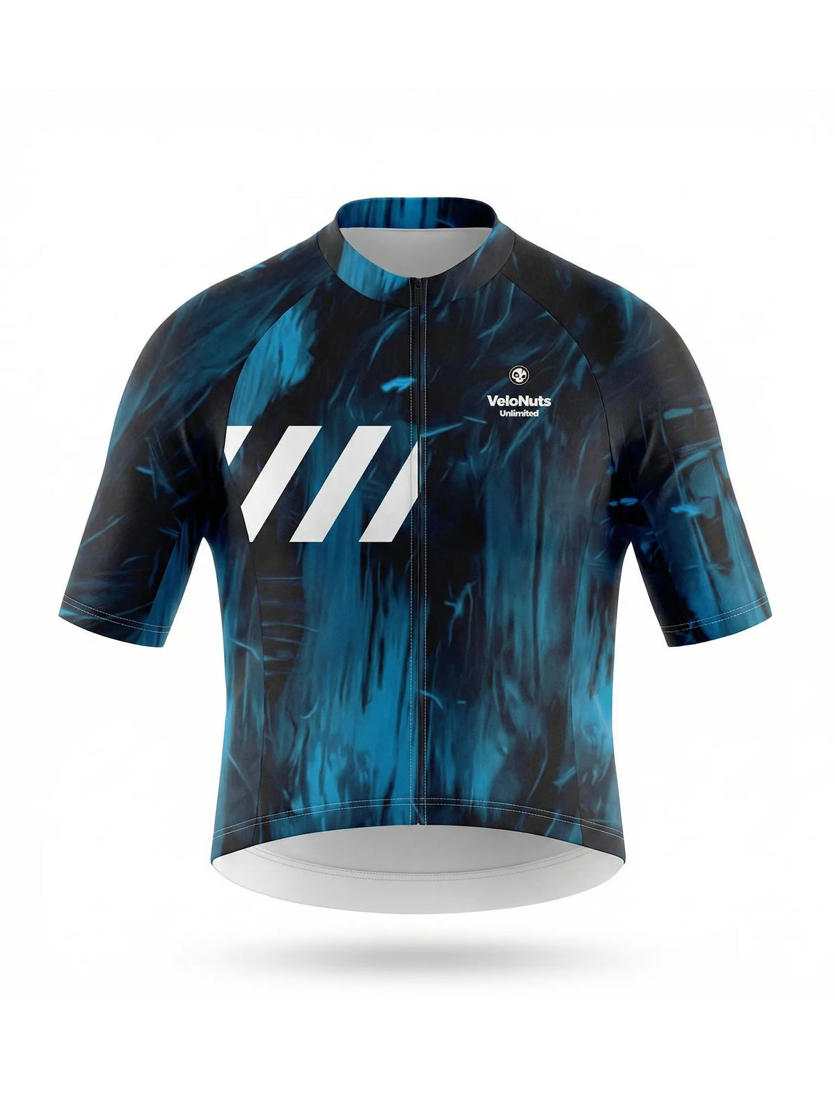 ROCKBROS heren fietsshirt Ink Burst ademend wielershirt Blue Phantom