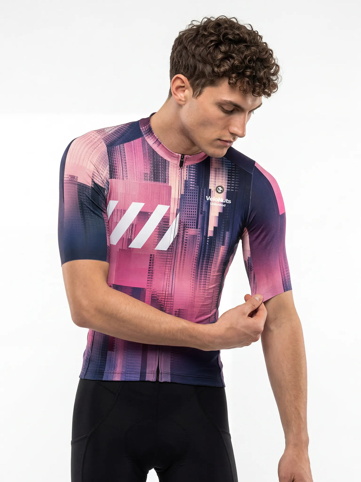 ROCKBROS heren fietsshirt Liquid Terrain ademend wielershirt Ocean Blur