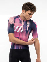 ROCKBROS heren fietsshirt Liquid Terrain ademend wielershirt Ocean Blur