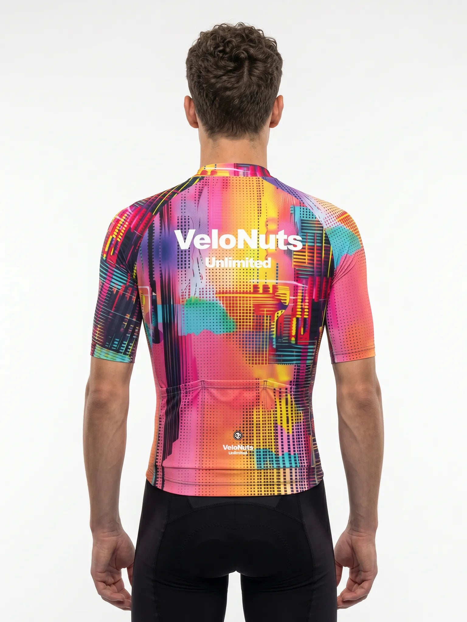 ROCKBROS heren fietsshirt Neon Condense ademend wielershirt Pink Skyline