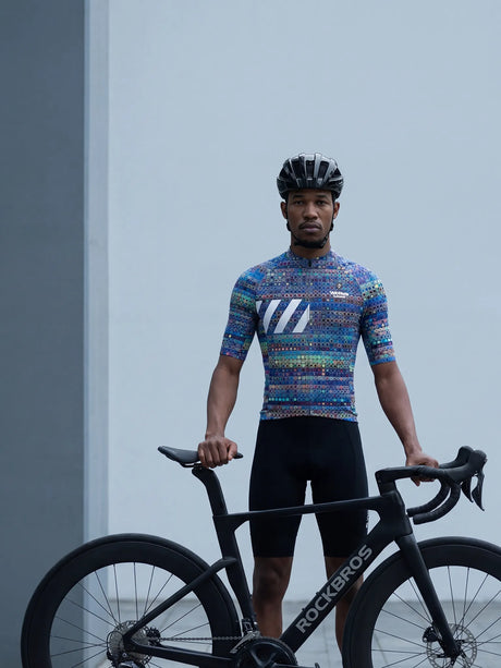ROCKBROS heren fietsshirt Pixel Riot ademend wielershirt Prism Mosaic