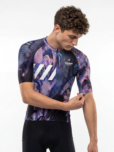 ROCKBROS heren fietsshirt Neon Condense ademend wielershirt Psywave Mirage