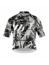 ROCKBROS heren fietsshirt Ink Burst ademend wielershirt Rust Scratch