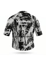 ROCKBROS heren fietsshirt Ink Burst ademend wielershirt Rust Scratch