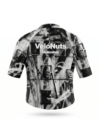ROCKBROS heren fietsshirt Ink Burst ademend wielershirt Rust Scratch