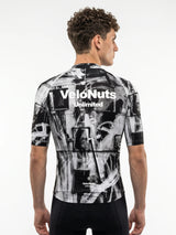 ROCKBROS heren fietsshirt Ink Burst ademend wielershirt Rust Scratch