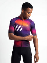 ROCKBROS heren fietsshirt Aura Fade ademend wielershirt Solar Dusk
