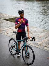 ROCKBROS heren fietsshirt Aura Fade ademend wielershirt Solar Dusk