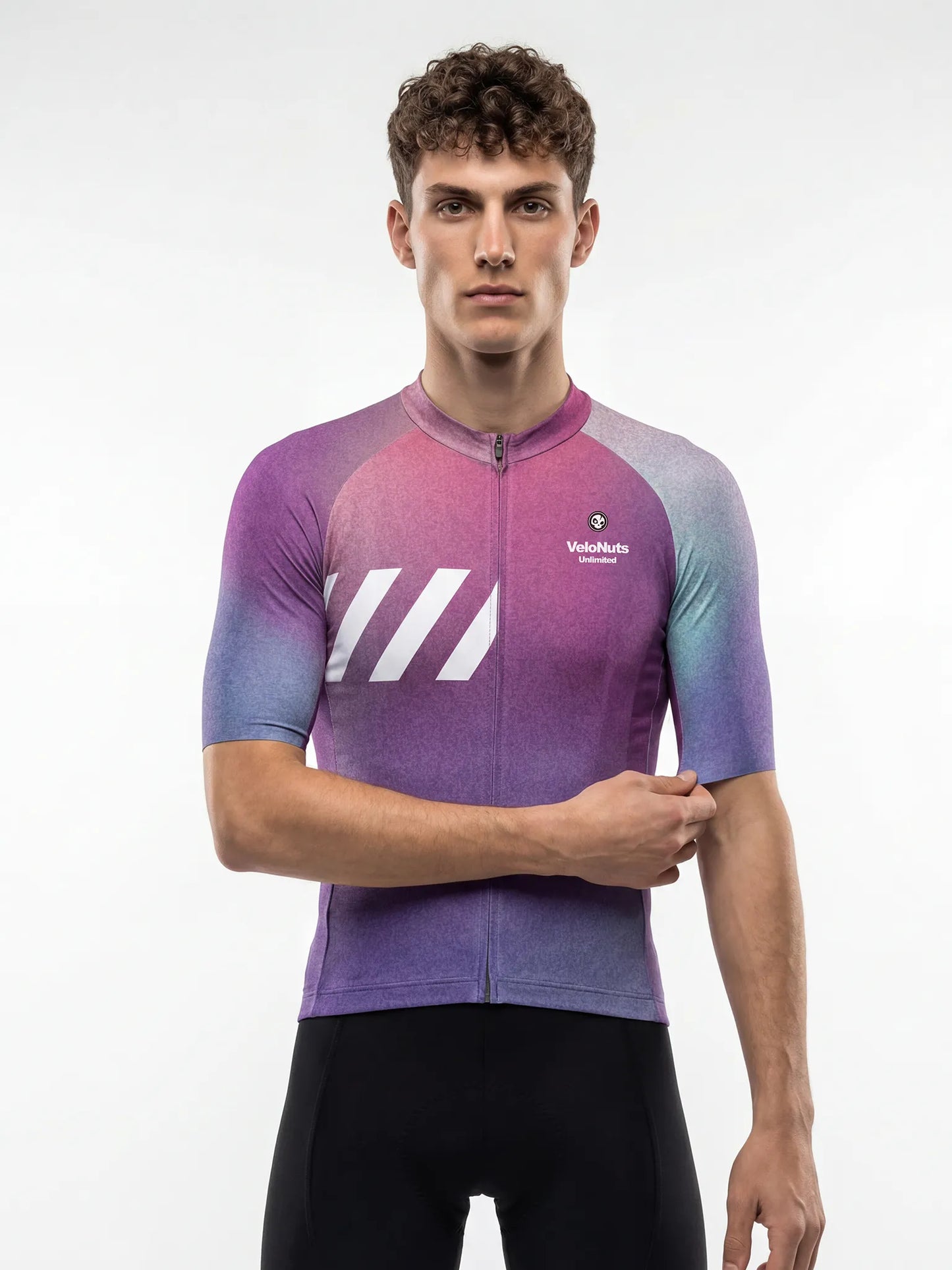 ROCKBROS heren fietsshirt Aura Fade ademend wielershirt Lavender Mist