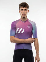 ROCKBROS heren fietsshirt Aura Fade ademend wielershirt Lavender Mist