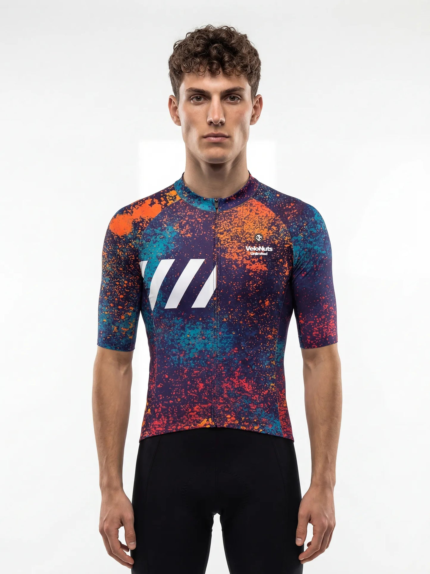 ROCKBROS heren fietsshirt Ink Burst ademend wielershirt Solar Spray