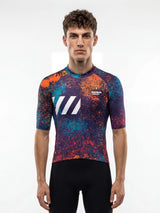 ROCKBROS heren fietsshirt Ink Burst ademend wielershirt Solar Spray