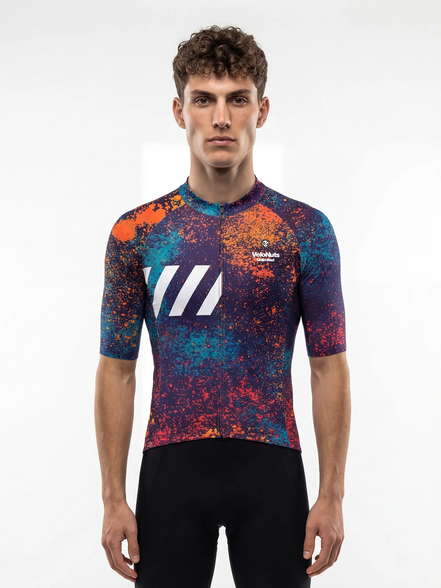 ROCKBROS heren fietsshirt Ink Burst ademend wielershirt Solar Spray