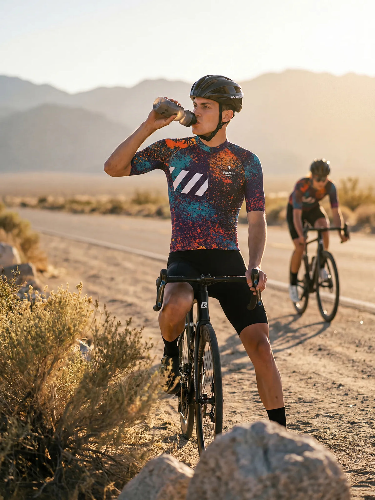 ROCKBROS heren fietsshirt Ink Burst ademend wielershirt Solar Spray